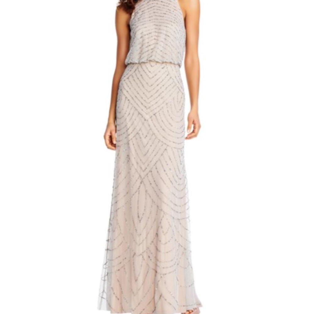 Adrianna Papell Beaded Blouson Dress